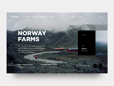 Norway Farms design nature norway slider ui ux