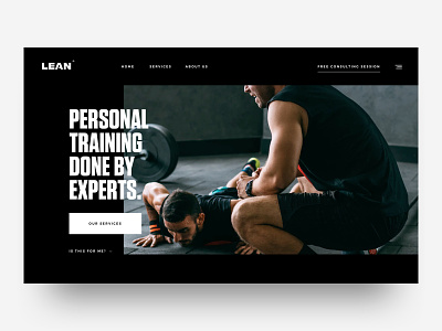 Personal Training design fitness page personal training sport ui ux