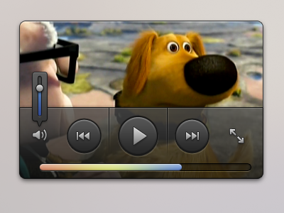 Mini Video Player ...SQUIRREL design dug icons music progress bar tooltip ui video volume