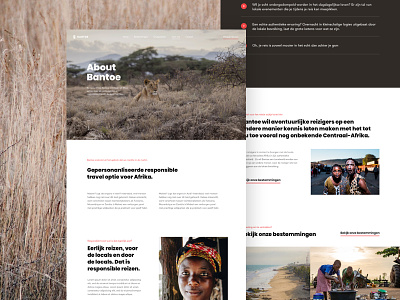 Bantoe About about africa design mission responsible travel ui ux