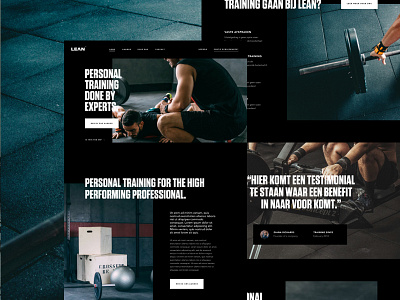 Lean Homepage design home landing page personal training sport trainer ui ux