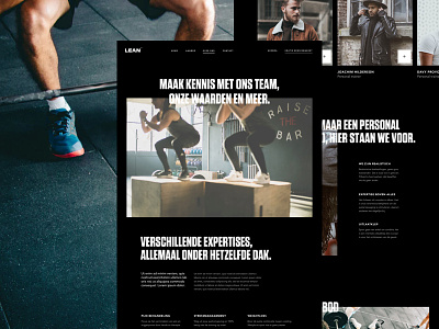 Lean About Us about design page personal trainer sport ui ux