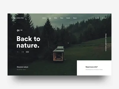 Ark-Shelter on awwwards design landing nature shelter transition ui ux website woods