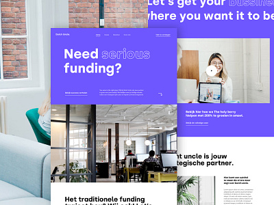 Homepage design finance funding legal ui ux webdesign