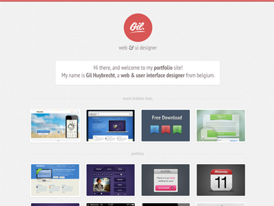 new design portfolio ( check attachment!) design grey logo noise portfolio red simple thumbnails ui