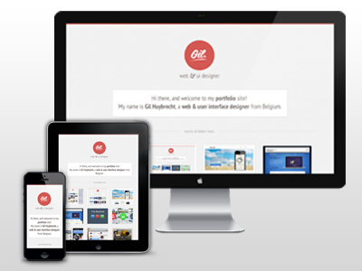 It's Responsive! coding grey portfolio red responsive ui website