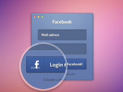 Facebook Login design facebook log in loop ui