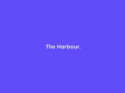The harbour identity animated branding design identity logo photography