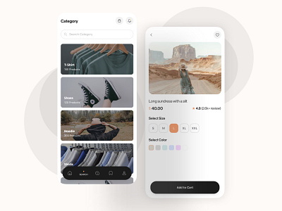 Ecommerce app - Mobile app app design online store store ui ux