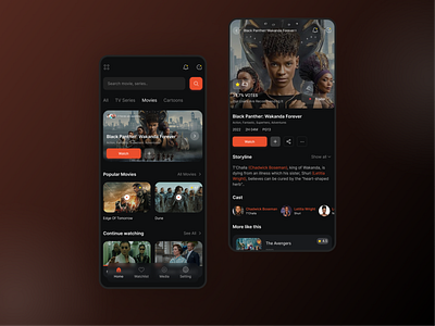 Video Streaming Platform app cinema design movies streaming platform ui