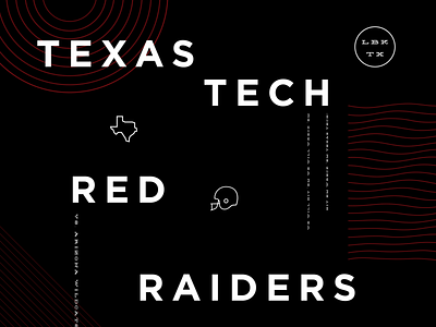 Gameday - Texas Tech - September 14, 2019 design typography