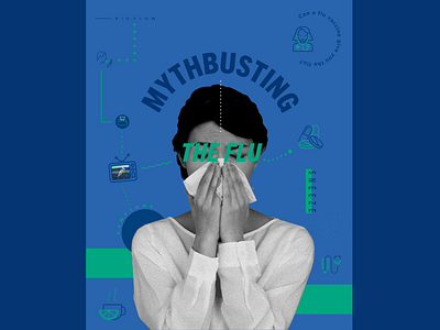 Flu Shot Social Campaign - Myth busting the Flu collage typogaphy