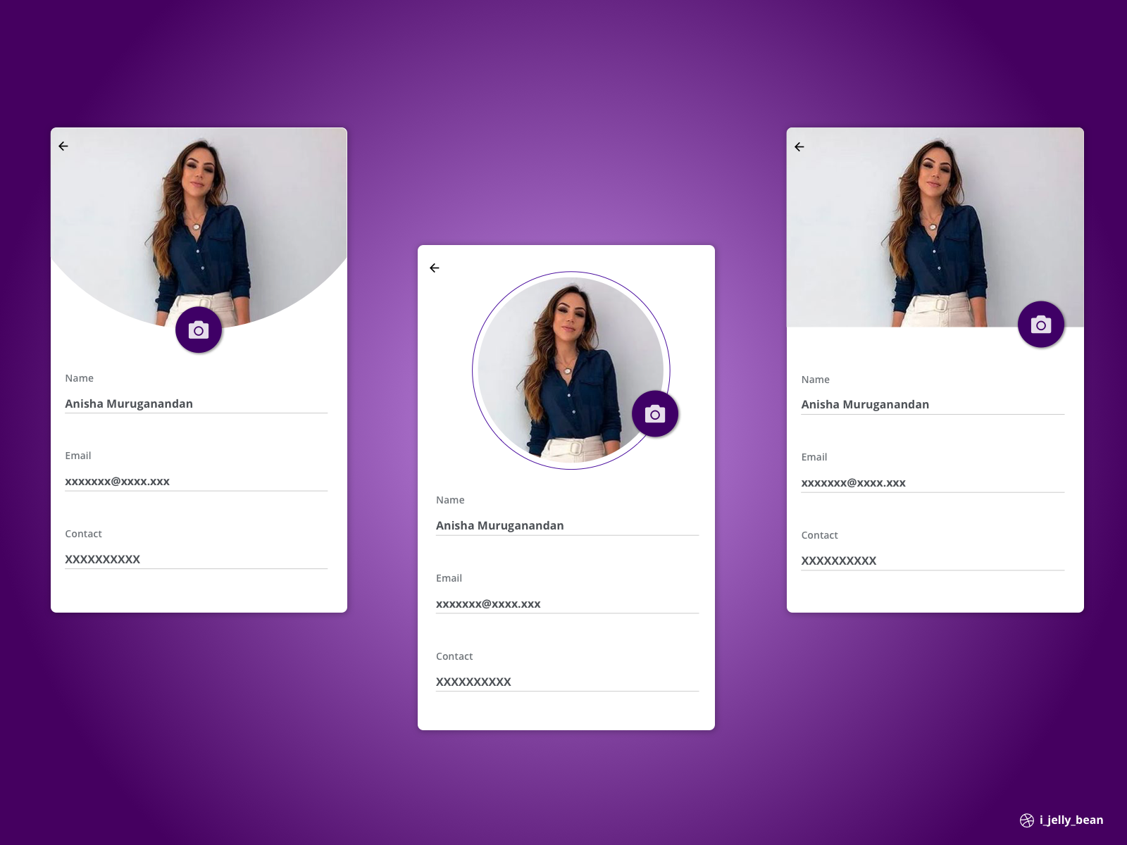 Profile Page by Anisha Muruganandan on Dribbble