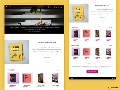 Book Review Landing Page book review daily task design landing page landingpage mobile mobile app review review ux review web app ux reviews ui task uidaily uidailychallenge ux web design web ux webapp webdesign