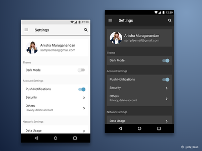 Settings Page daily ui 007 daily ui challenge daily ui design challenge dark theme day 007 design light theme mobile app mobile design mobile ux mobile ux design settings settings dark theme settings light theme settings mobile settings page settings ui design settings ux ux