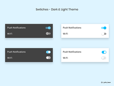 On/Off Switch daily ui 017 daily ui design challenge material design mobile app settings switch switch dark mode switch light mode switches toggle button toggle switch