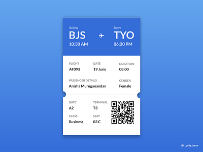 Boarding Pass airlines airlines app boarding card daily ui 021 daily ui design challenge mobile app pass