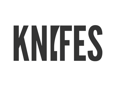 Knifes logo text type