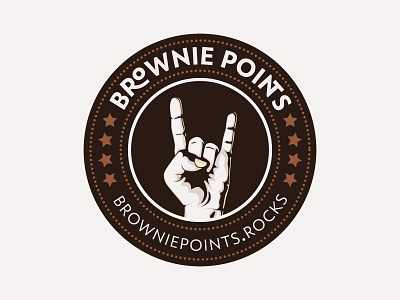 Brownie Points badge/sticker food logo design logos