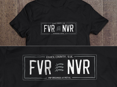 T-shirt design for the band Forever Never merch tshirt