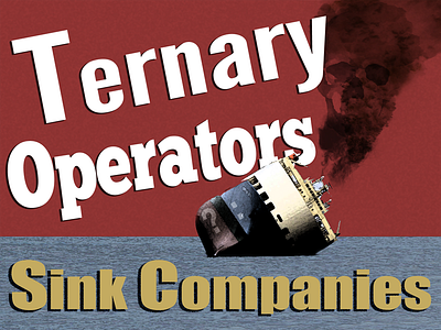 Ternary Operators inside jokes programming war poster wwii wwii poster