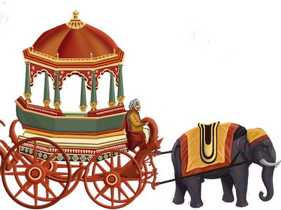 Elephant cart at Mysore Dasara