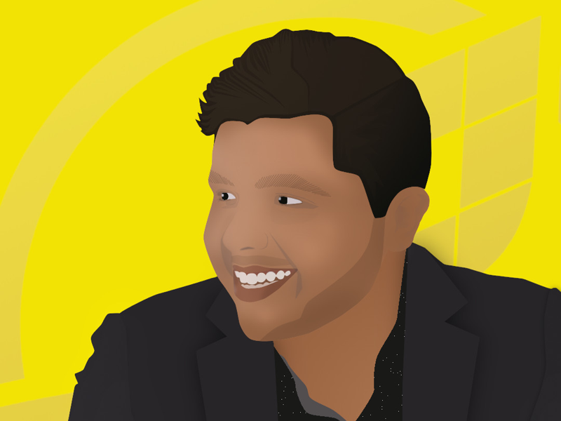 Professional Headshot man illustration corporate professional business headshot