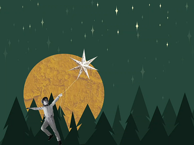 Star advent animation christmas design illustration motion design