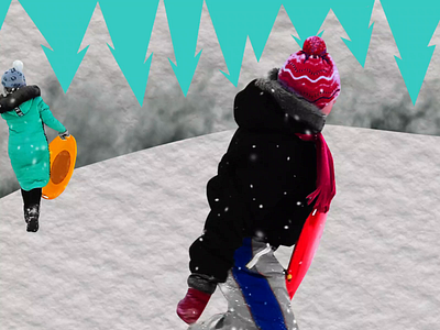 Scarf advent animation christmas holidays illustration motion design sledding snow