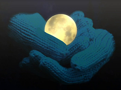 Caught the Moon advent animation christmas design gloves holidays illustration mittens motion design motion graphics winter