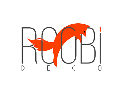 Roobi fox deco logo design