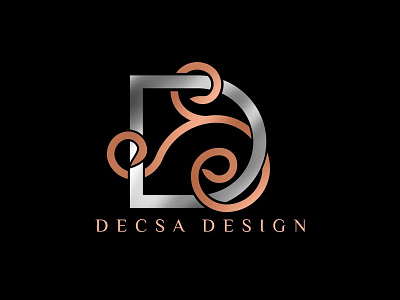 D" decsa monogram logo branding d logo d monogram design lettermark logo monogram monogram design monogram logo ornament royal typography ui