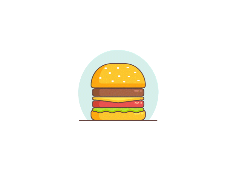Burger Animation 2d animation after effect animation icon animation
