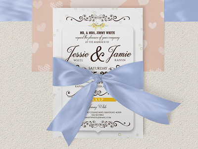 Floral Wedding Invitation Flyer Template