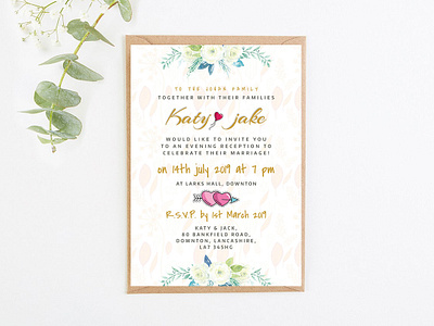 Minimal Wedding Invitations Card card invitation italicastudio print design psd template wedding wedding card wedding invitation