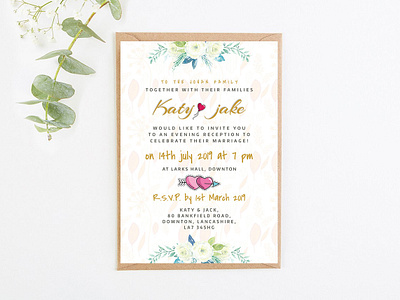 Minimal Wedding Invitations Card