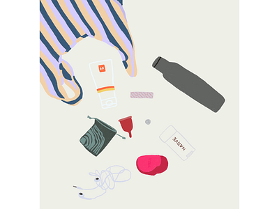 What’s in my baggu illustration