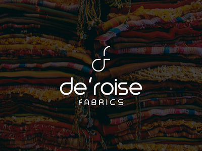 Brand identity design for De'roise fabrics. brand identity branding clothing fabrics logo monogram