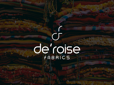 Brand identity design for De'roise fabrics.