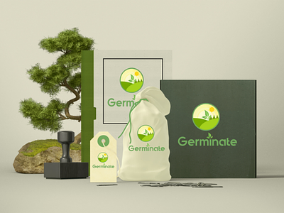 Brand identity design for Germinate, an agrobased company. agriculture brand identity branding logo packaging.