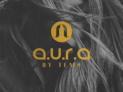 Logo design for Aura by Tems. branding. cosmetics fashion saloon