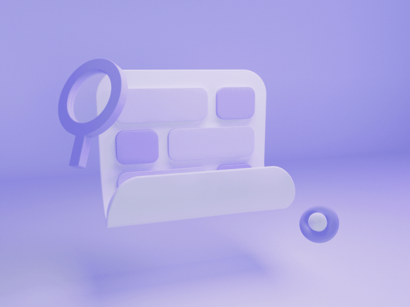 3D Search icon animation