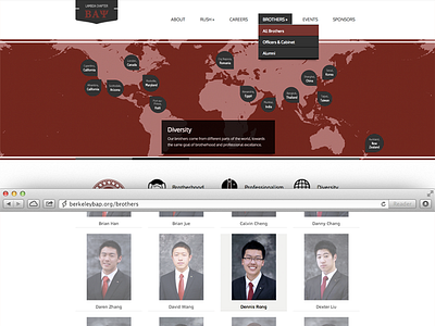 Black & Red infographic website
