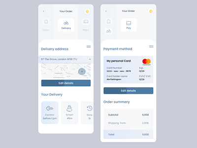 Credit Card Checkout Light Mode app banking braidcrumbs card credit card checkout dayliui delivery app design app light mobile order pay