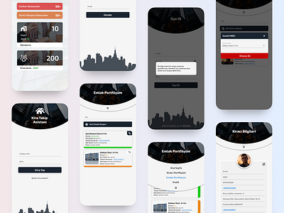 Rental Tracking Assistant Mobil UI / UX Design design interface i̇nt mobil interface mobil ui ui user interface ux uıux web design