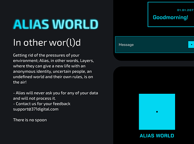 ALIAS WORLD - 371 Digital App alias alias world app figma interface media mobil interface mobil ui play store social user interface ux uı uıux world
