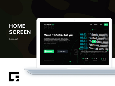 PFC Web Site Home Screen UXUI Design