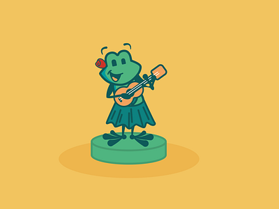 FreePBX Tango Scenes - Vacation Mode character design cute design flower freepbx guitar hawaii hula hula dancer hula girl illustration mascot music tango travel ukulele vacation vacation mode vector