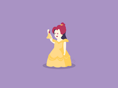 Belle // Bell bell belle disney disney princess illustration name game vector