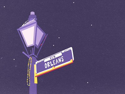 New Orleans beads big easy jazz louisiana mardi gras new orleans night souvenir stars streetlamp streetlight travel